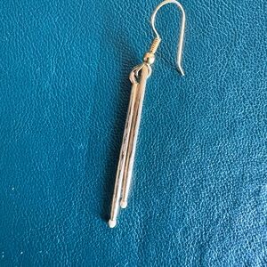 Elegant Gold plated drumstick earring